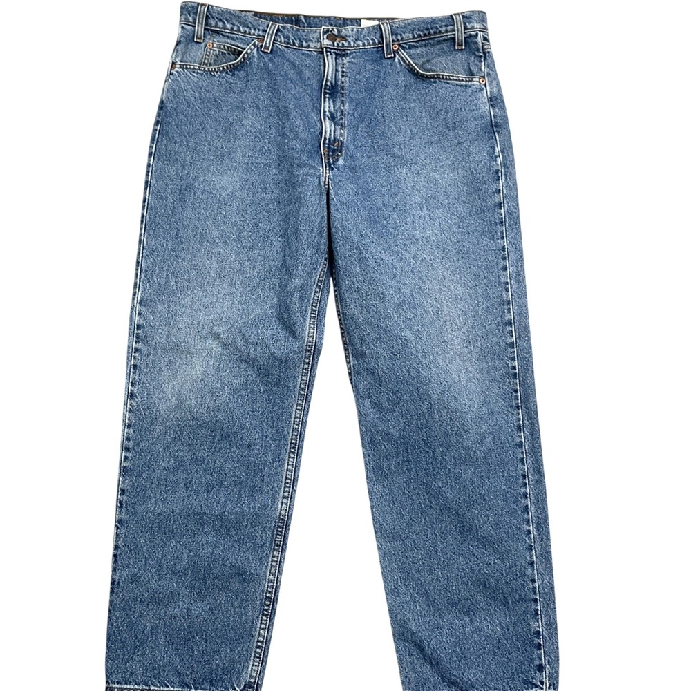 Levi's 550 Jeans Men 40W 30L Blue Relaxed Fit‎ Tapered Denim Orange Tab